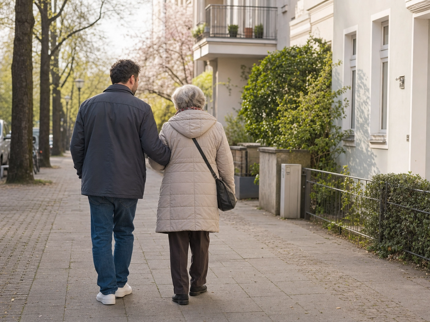 Gemeinsamer Spaziergang in Berlin — Begleitung durch den Alltag mit DAHEIMZEIT